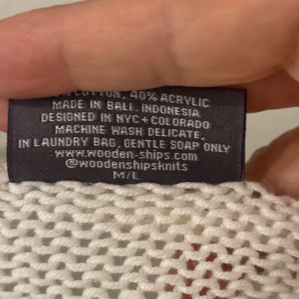 Wooden Ships Ivory Scoop Neck Sweater - Picture 4 of 4